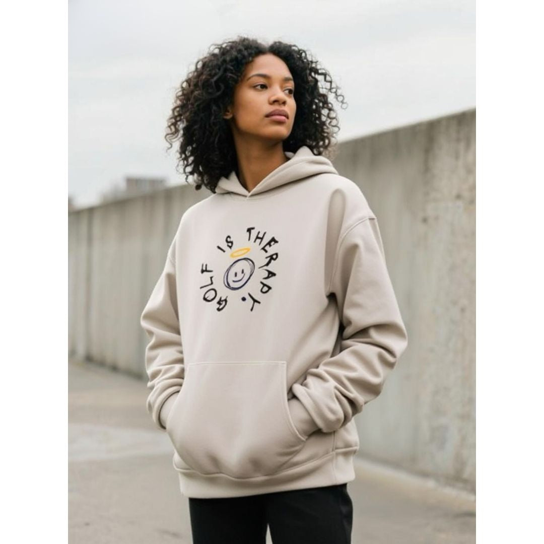 Golf Is Therapy Smiley LUX Heavyweight Hoodie