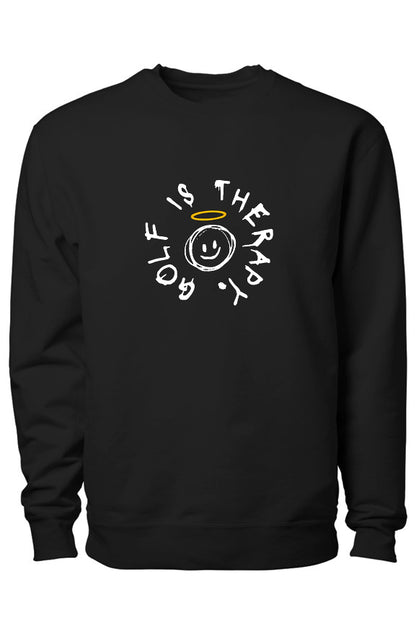 FSG_002 - LUX Super Soft Modal Crew — Halo Smiley Edition (Black)