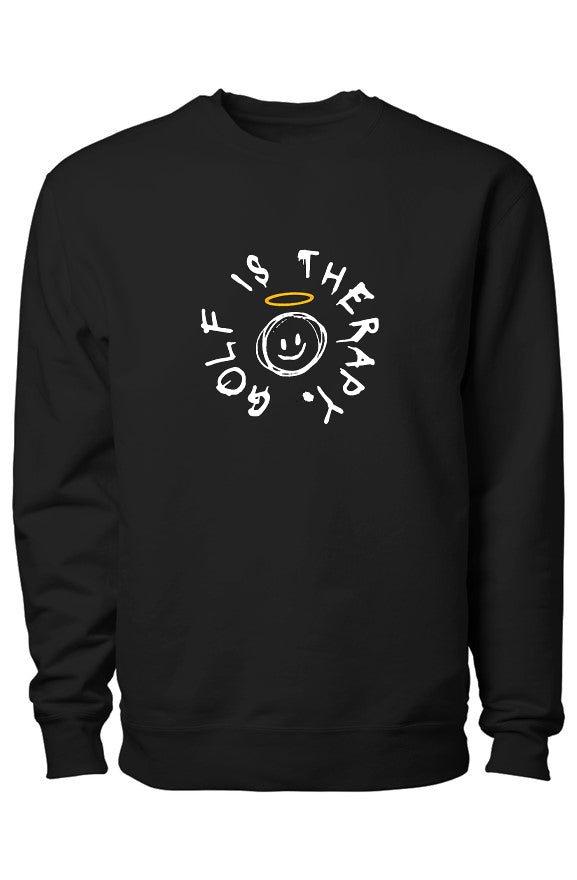 FSG_002 - LUX Super Soft Modal Crew — Halo Smiley Edition (Black)