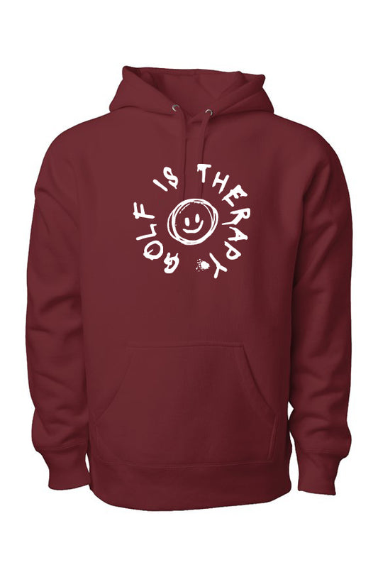 FSG_009 - Golf Is Therapy Legend Premium Heavyweight Hoodie (Maroon)