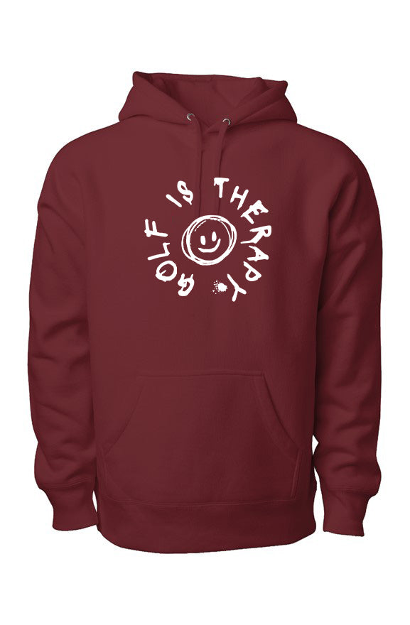 FSG_009 - Golf Is Therapy Legend Premium Heavyweight Hoodie (Maroon)