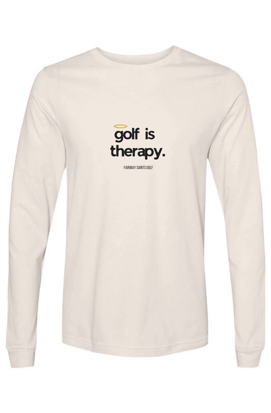 Golf is Therapy Bella Canvas  (3501 Bella Canvas Long Sleeve T Shirt
