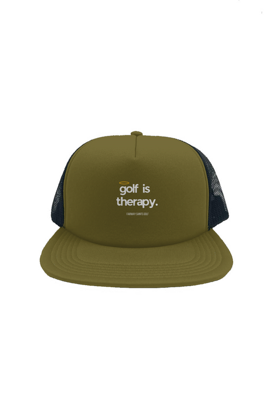 Golf is Therapy Big Accessories  (BX030) Foam Front Trucker Cap