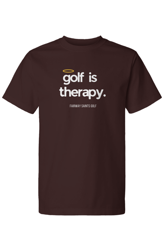 Golf Is Therapy Capsule Tee Brown