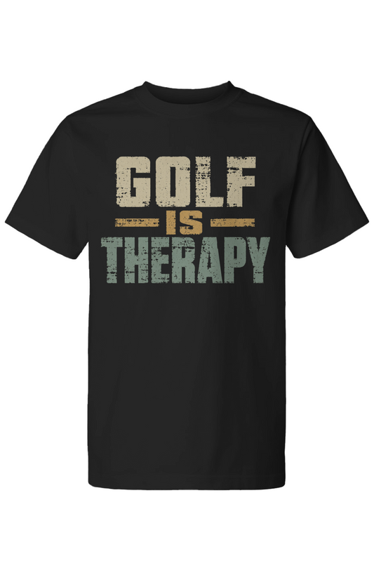 Golf Is Therapy Street Tee Black NEW