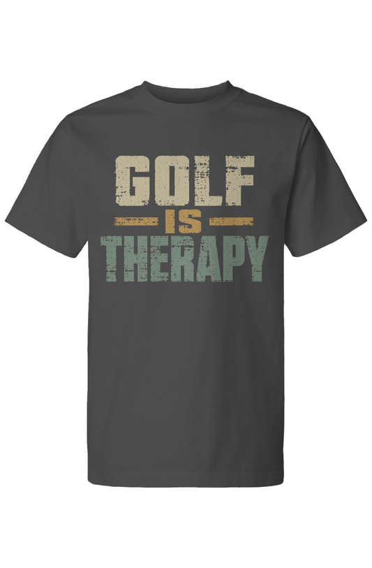 Golf Is Therapy Street Tee Charcoal NEW