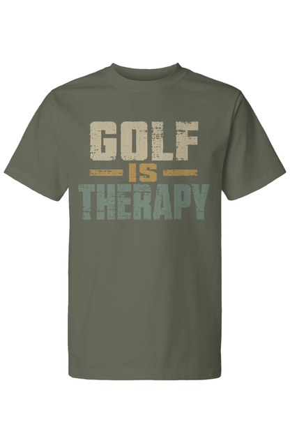 Golf Is Therapy Street Tee Military NEW