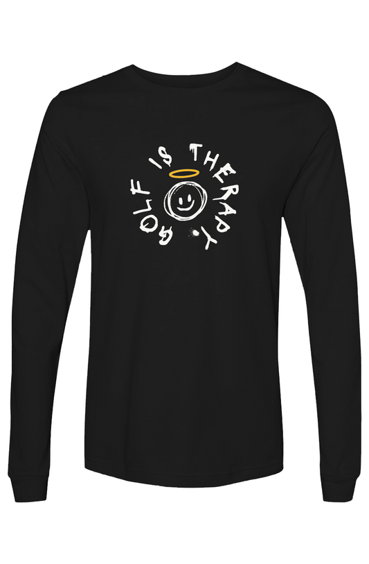 Golf Is Therapy Smiley Black NEW