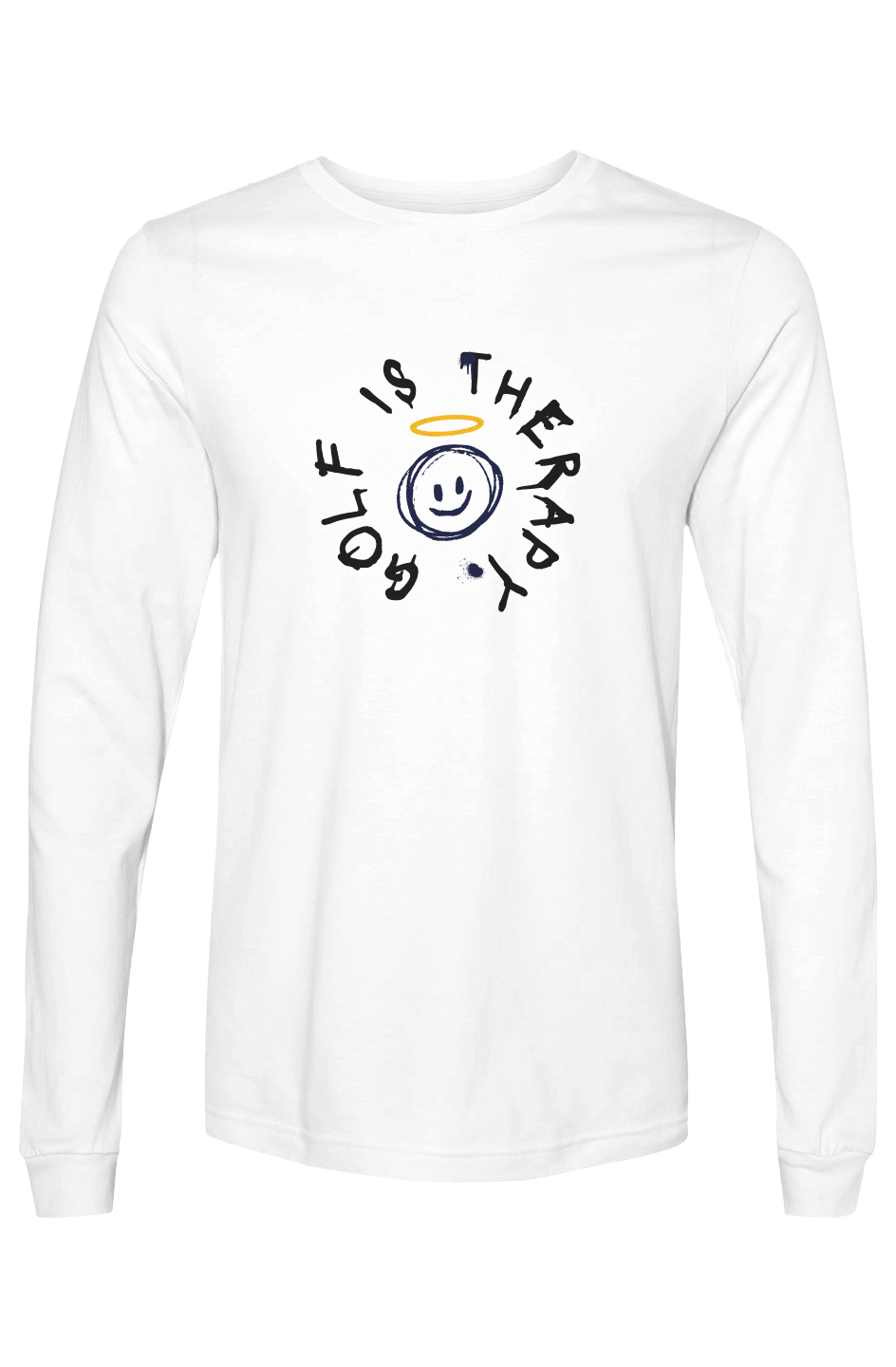 Golf Is Therapy Smiley White NEW