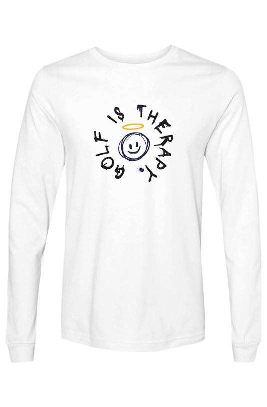 Golf Is Therapy Smiley White NEW
