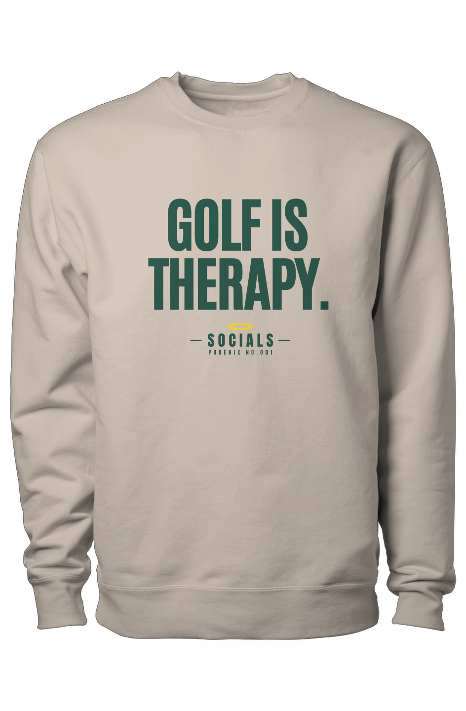 Phoenix No 001 Golf Is Therapy Heavyweight Crew Ivory