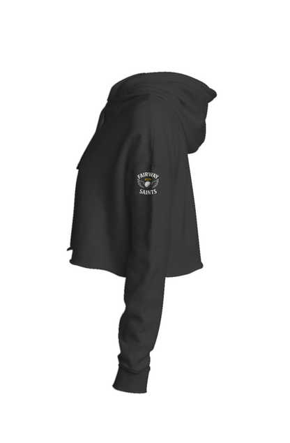 NO 001 CROP HOODIE BLACK